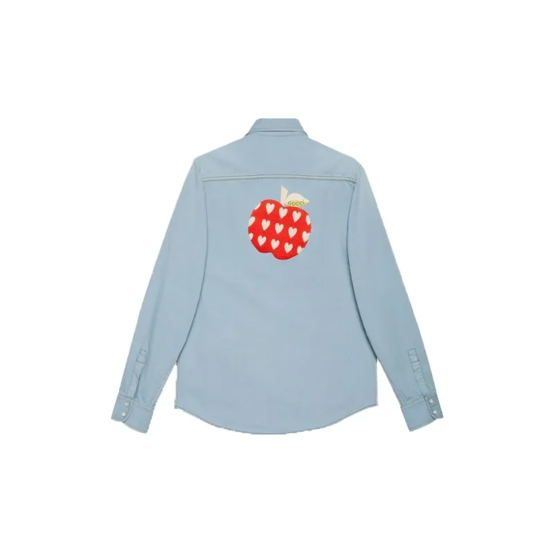 GUCCI Shirts Men Blue-1