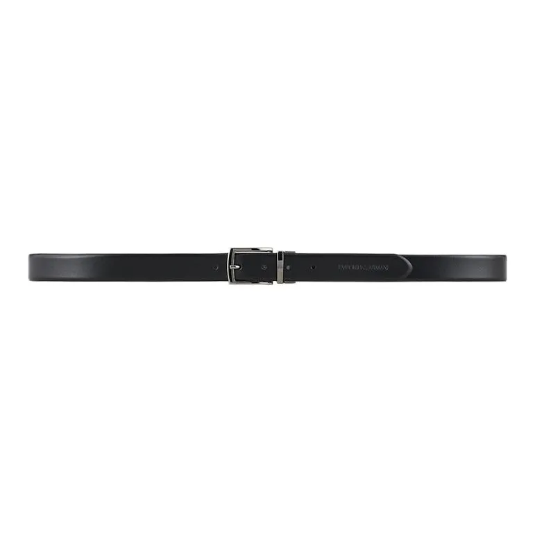 EMPORIO ARMANI Leather Belts Men Black-1