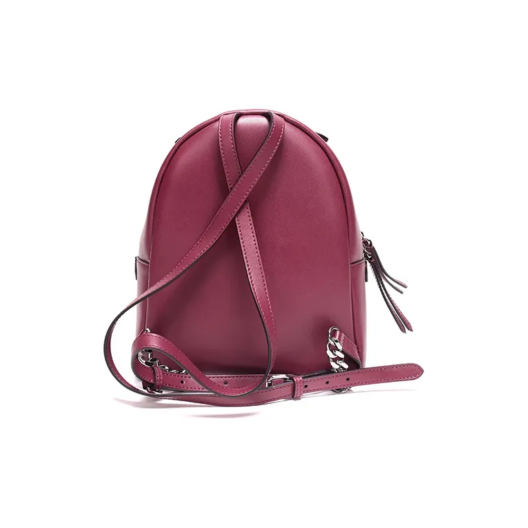 FENDI Leather Backpack Women's Deep Red-3