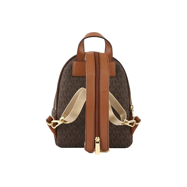 MICHAEL KORS Erin PVC Polyvinyl Chloride Backpack Women's Brown-1