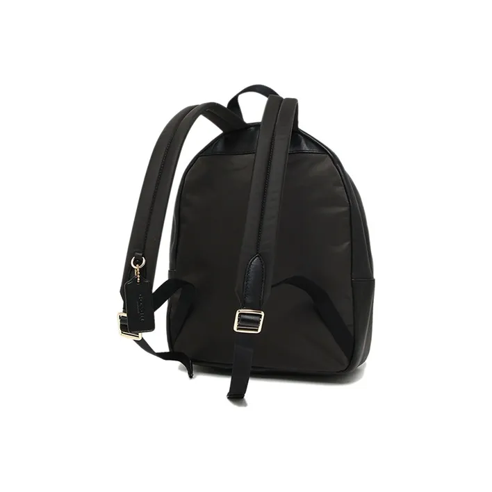 COACH Charlie Leather Backpack Medium Size Women's Black & Brown-2