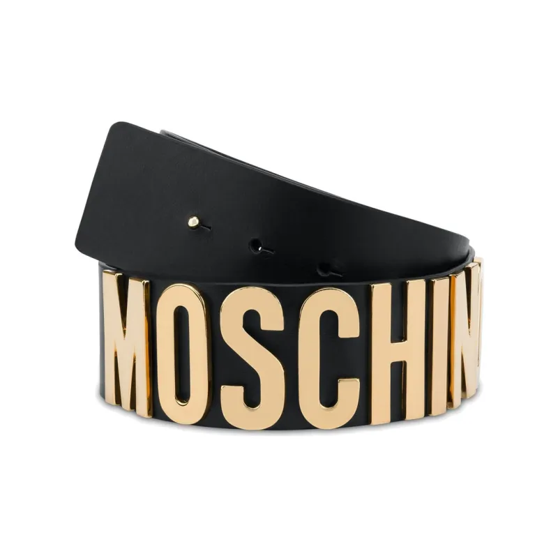 MOSCHINO Leather Belts Men Black-1