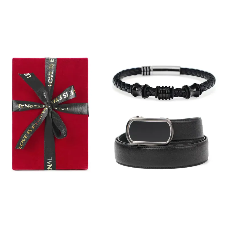 MUSTKOO Cow Leather Belts Men's 3.5cm-3