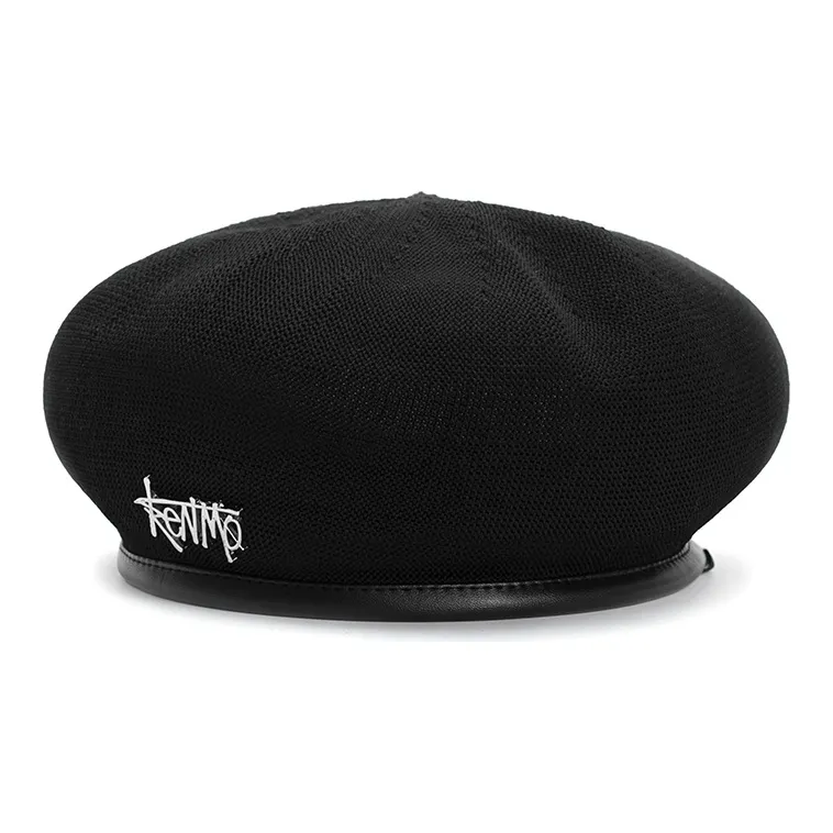 KENMO Polyester Berets Unisex Black-3