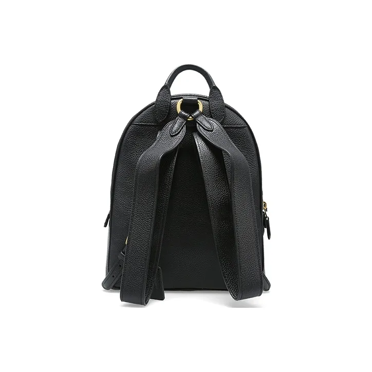 COACH Leather Backpack Small Size Women's Black-2