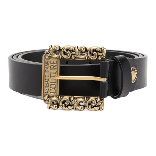 VERSACE JEANS COUTURE Leather Belts Unisex Black