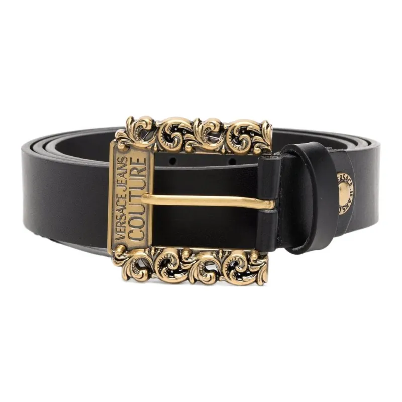 VERSACE JEANS COUTURE Cow Leather Belts Unisex 3cm-0