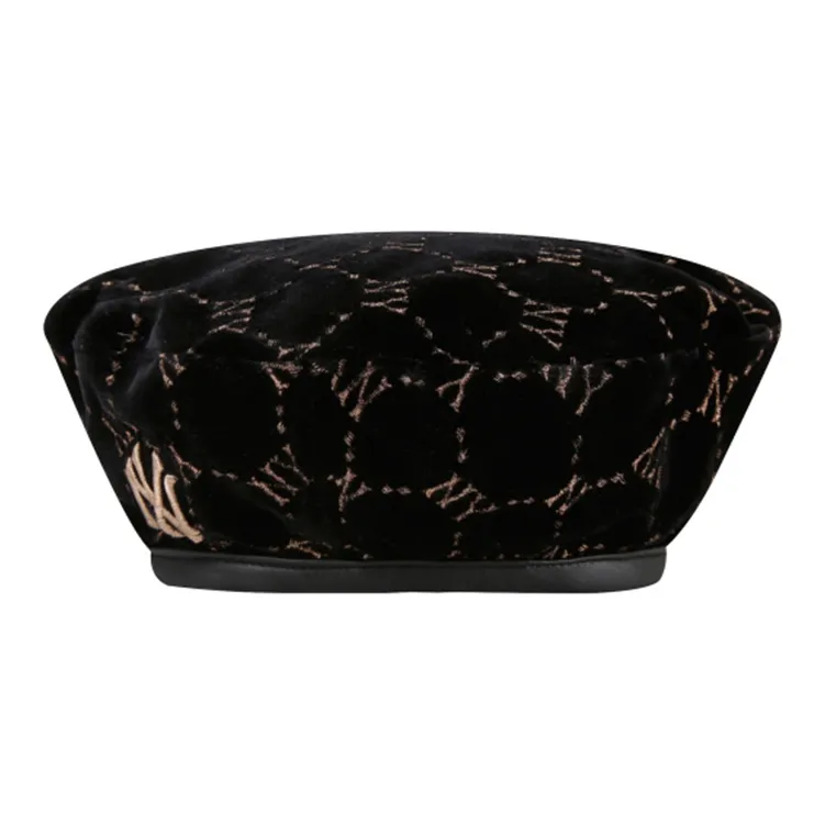 MLB Monogram Velvet Beret New York Yankees Hat-1