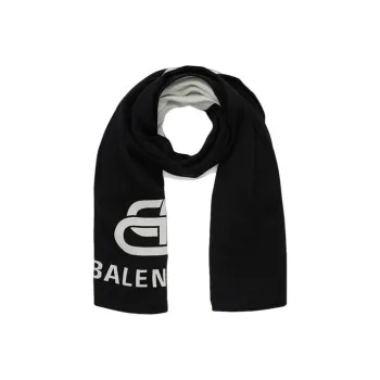 Balenciaga Blanket Bb Logo Wool Scarf