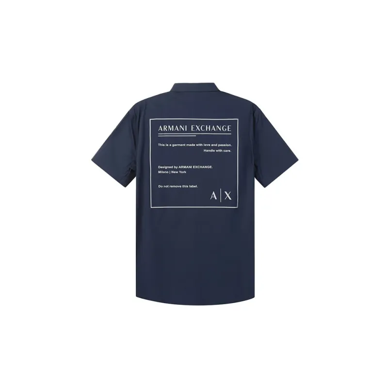 ARMANI EXCHANGE Shirts Men Marine Blue-1
