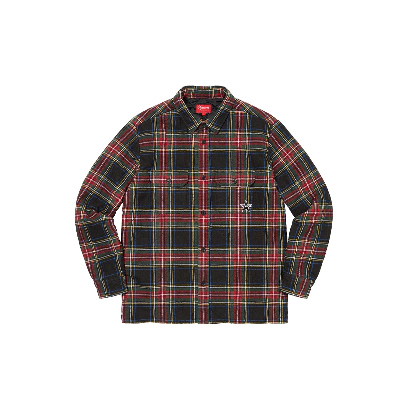 Supreme Hooded Flannel Zip Up Shirt Blue S - POIZON