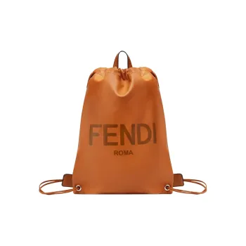 FENDI Cow Leather Backpack Regular Men's Brown