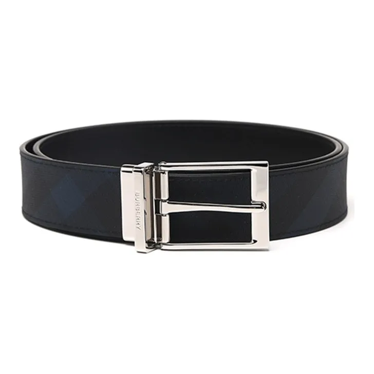 Burberry Leather Belts Men Blue-0