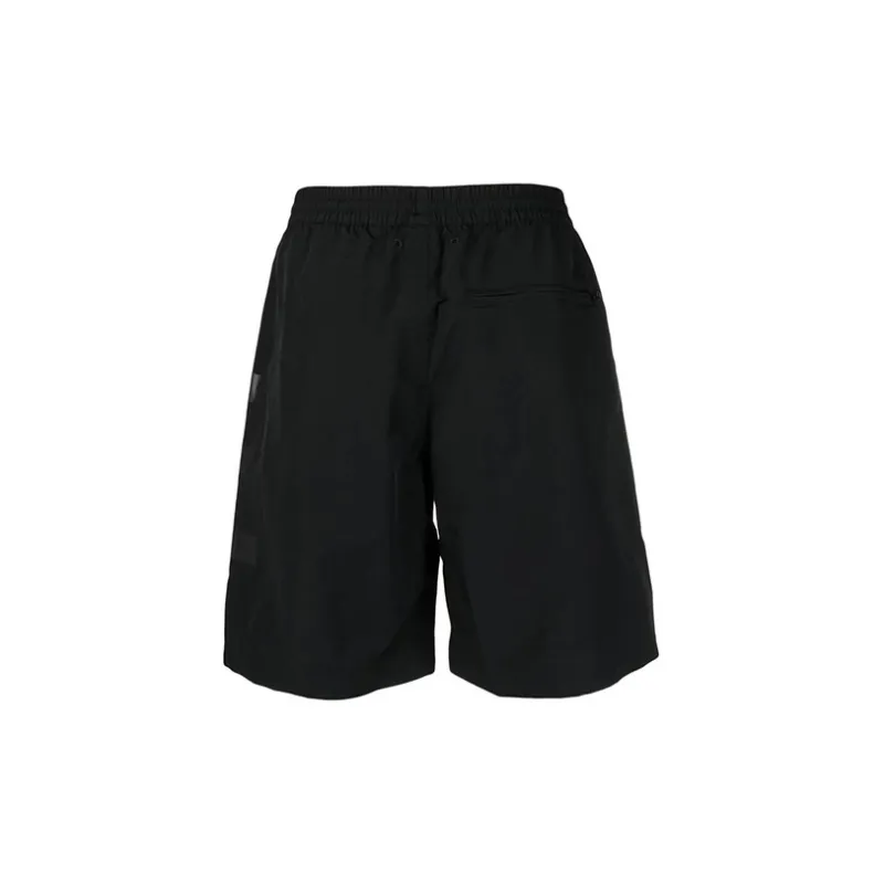 nike woven core track sweat pants black white