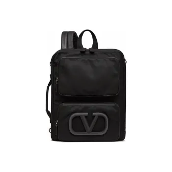 Valentino Nylon Shoulder Bag Backpack Men's Black