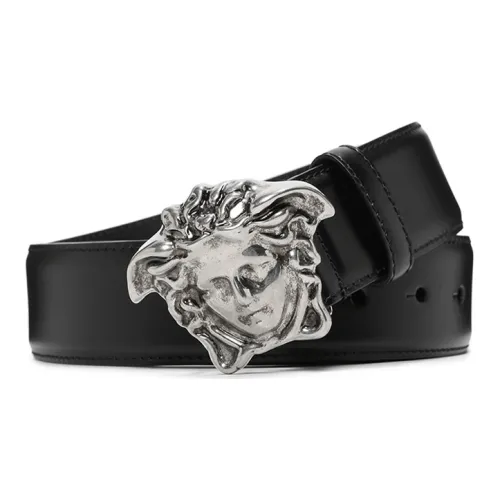 VERSACE Medusa Leather Belts Men Black