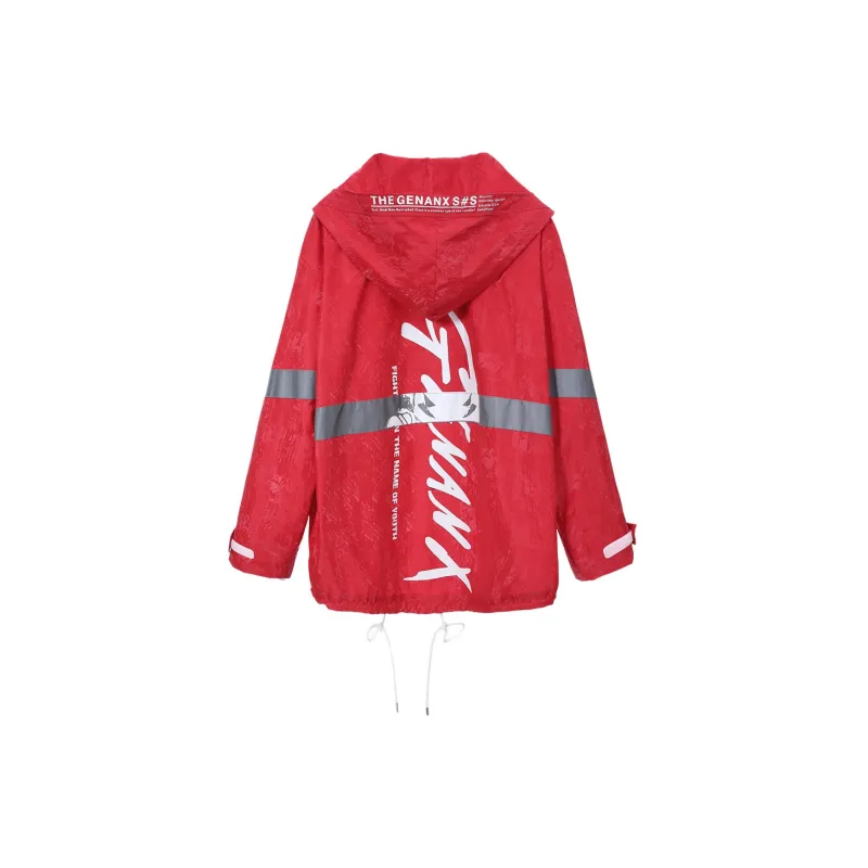GENANX Loose Fit Jacket Unisex Red-1