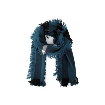 Burberry Knit Scarves Unisex Blue