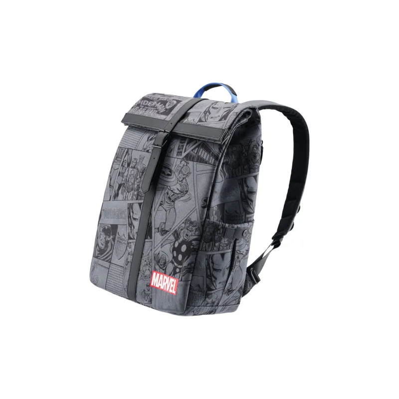 Ninety Go Marvel Collaboration Oxford Canvas Backpack Regular Unisex Black-2