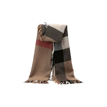Burberry Wool Knit Scarves Unisex Camel