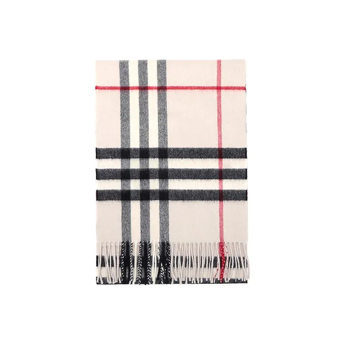 Burberry Checked Fringed Scarf-1