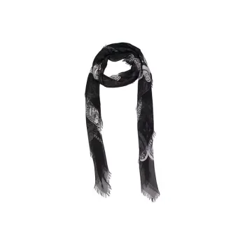 VERSACE Silk Scarves Women's Black
