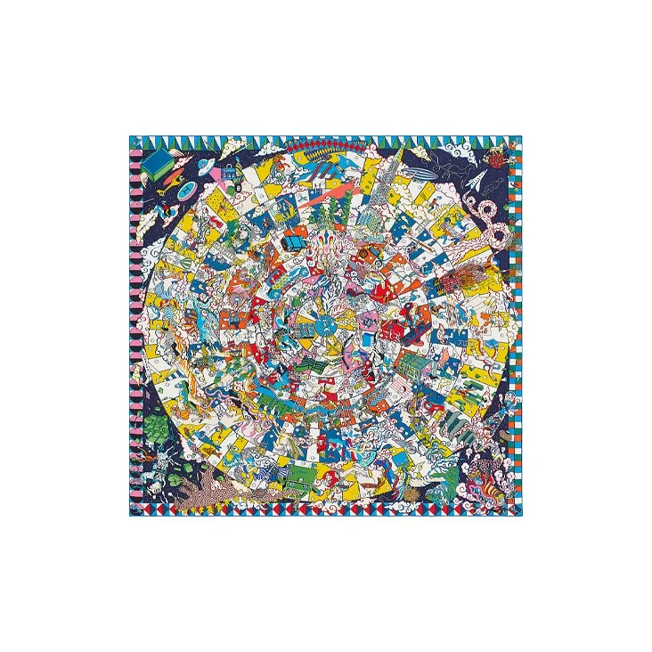 HERMES Shawls Unisex Blue Yellow/Multicolor-0