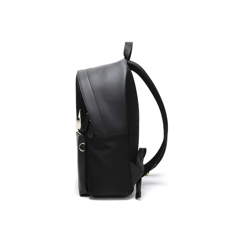 FENDI Nylon With Leather Backpack Men's Black-2