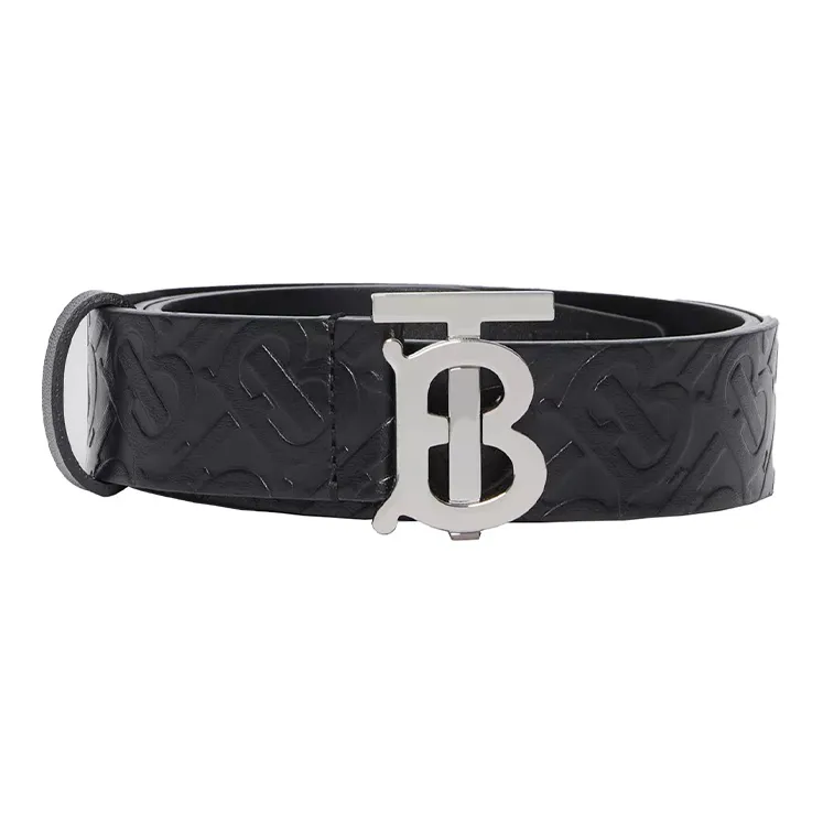Burberry Monogram Motif Monogram Leather Belt 1.4 Width-1