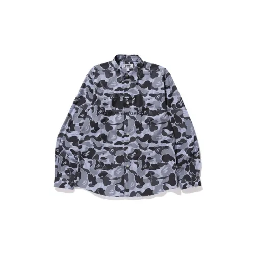 Cdg X A BATHING APE BAPE® X COMME Des GARÇONS Shirts Men Blue Black