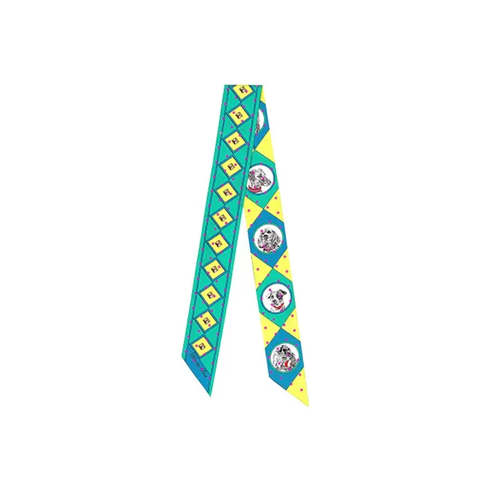 HERMES Twilly Silk Scarves Women's Green-0
