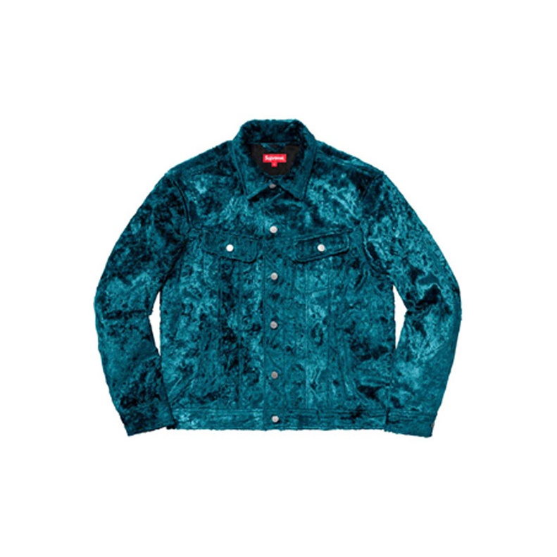 Fuzzy pile trucker jacket on sale