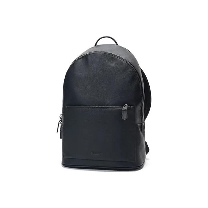 COACH Metropolitan Leather Backpack Large Size Men's Black-1