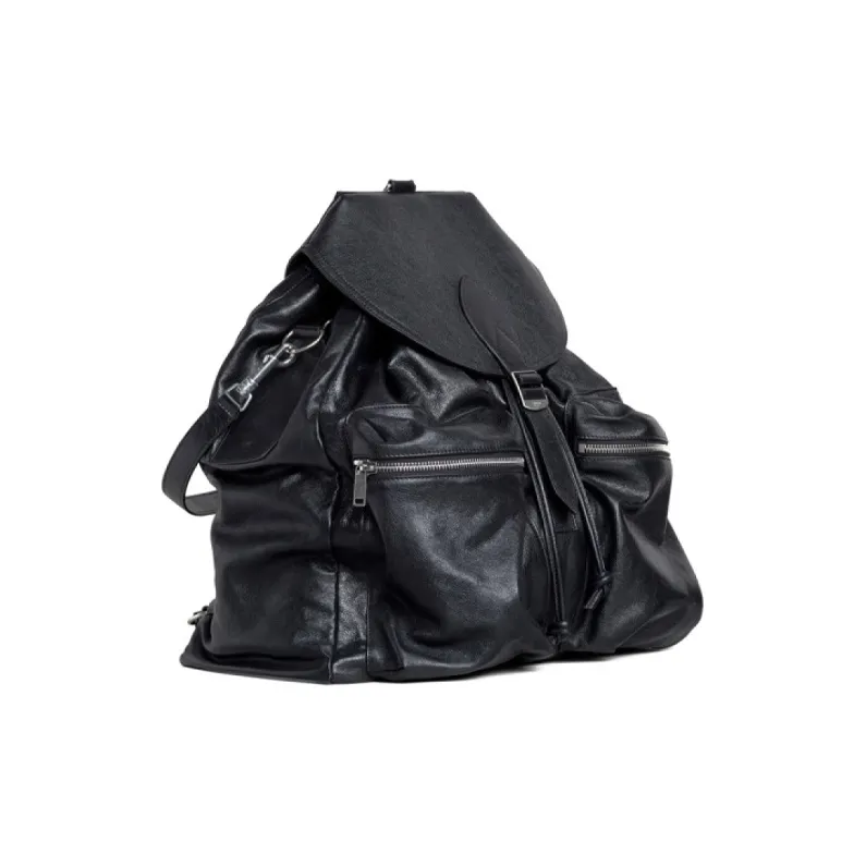CELINE Smooth Cow Leather Backpack Medium Size Men's Black-1