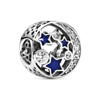 Pandora 925 Sterling Silver Bead Ornament Women's Blue