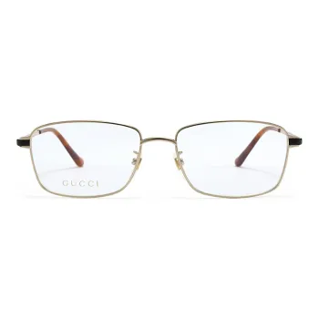GUCCI Metal Square Eyeglass Frames Unisex
