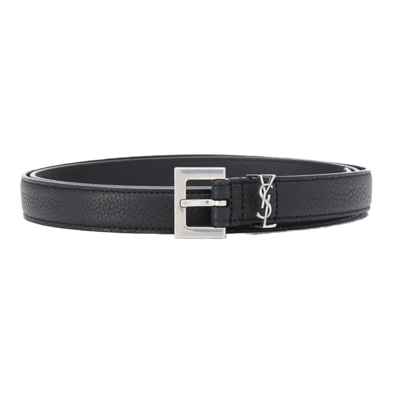SAINT LAURENT Monogram Appliqué Belt-0