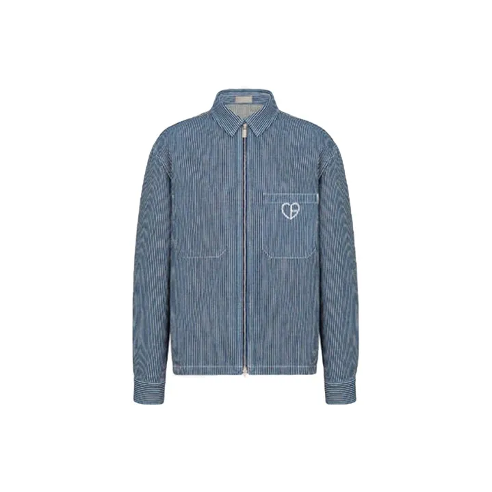 DIOR Quarterly New Products Shirts Men Blue-0
