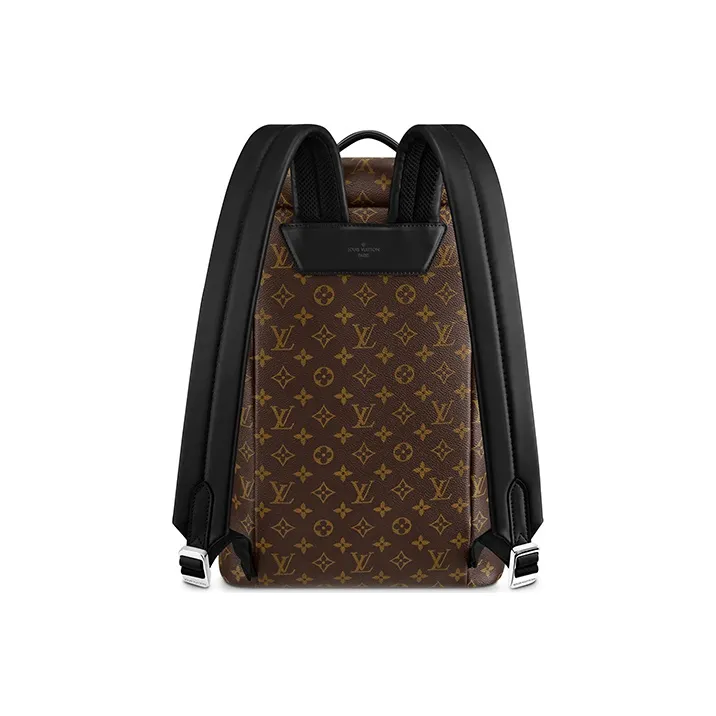 LOUIS VUITTON Zack Macassar Monogram Canvas With Leather Backpack Men's Brown-2