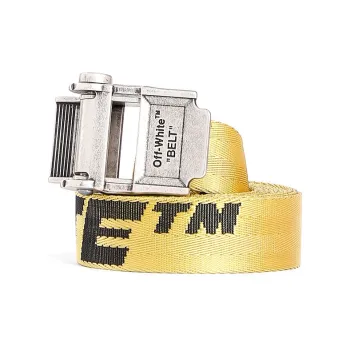 OFF WHITE Leather Belts Unisex Yellow