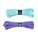 Lake Blue Round Shoelace 1 Pack+Light Purple Round Shoelace 1 Pair