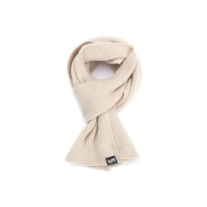 KENMO Knit Scarves Unisex Black/Khaki/Green-13