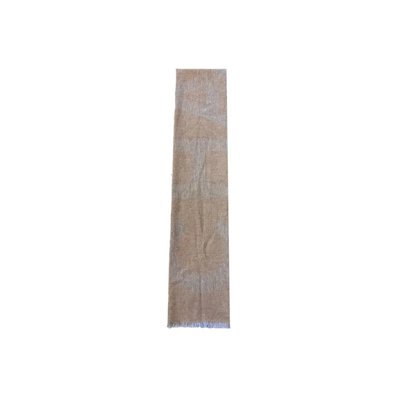CHANEL Knit Scarves Unisex Beige Camel-0