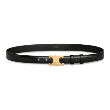 CELINE Medium Triomphe Belt In Taurillon Leather