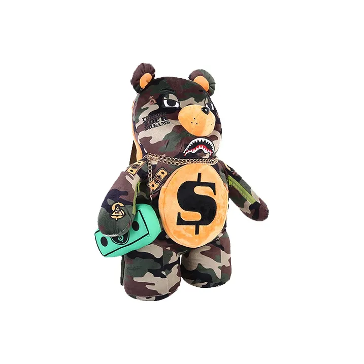 SPRAYGROUND Fabric Doll Bag Backpack Regular Unisex Army Green-2