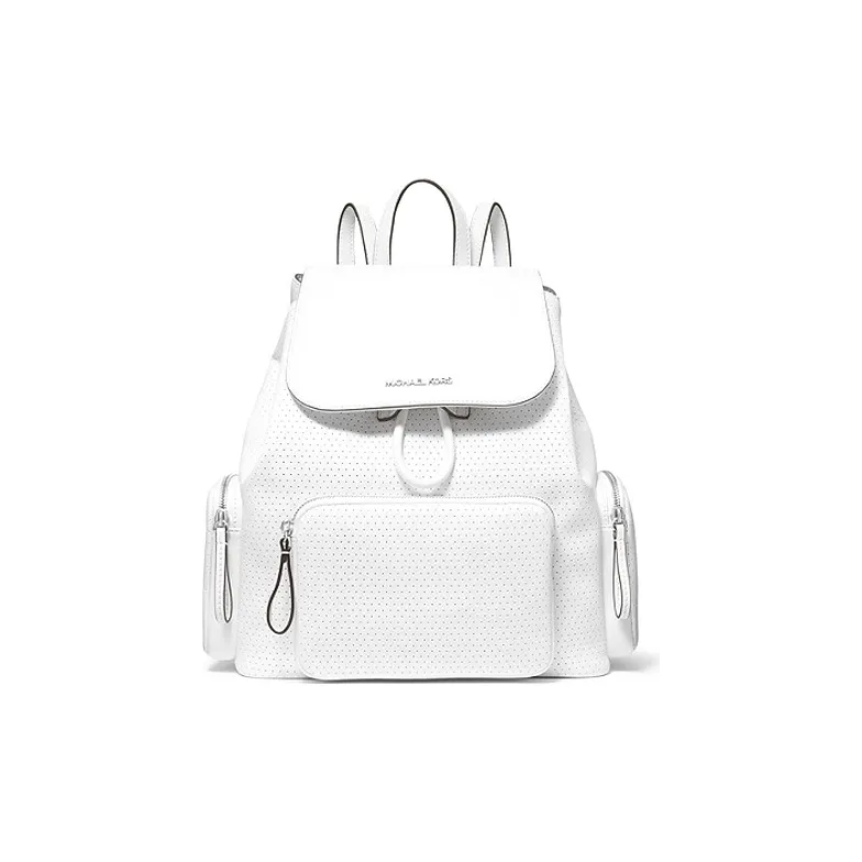 MICHAEL KORS MICHAEL KORS Handbag Collection Abbey Leather Backpacks Backpack Medium Size Women's White-0