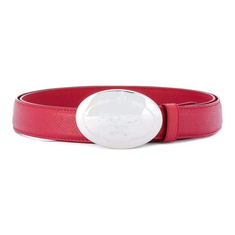 PRADA Leather Belts Women's Red-0
