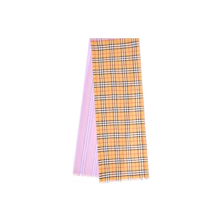 Burberry VINTAGE Knit Scarves Unisex Purple Lilac-0