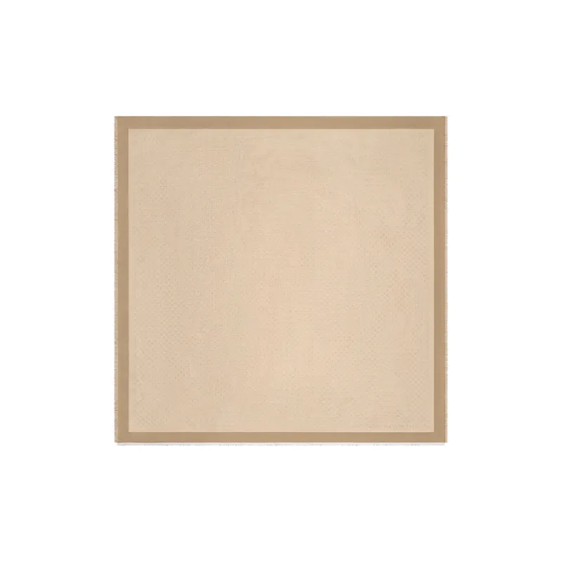 LOUIS VUITTON Monogram Shawls Unisex Beige-1