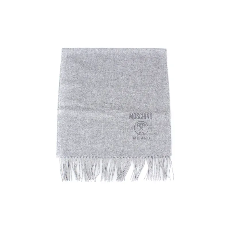 MOSCHINO Knit Scarves Unisex Gray-2